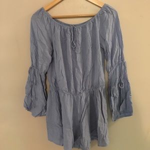Buffalo women’s blue flare sleeve romper